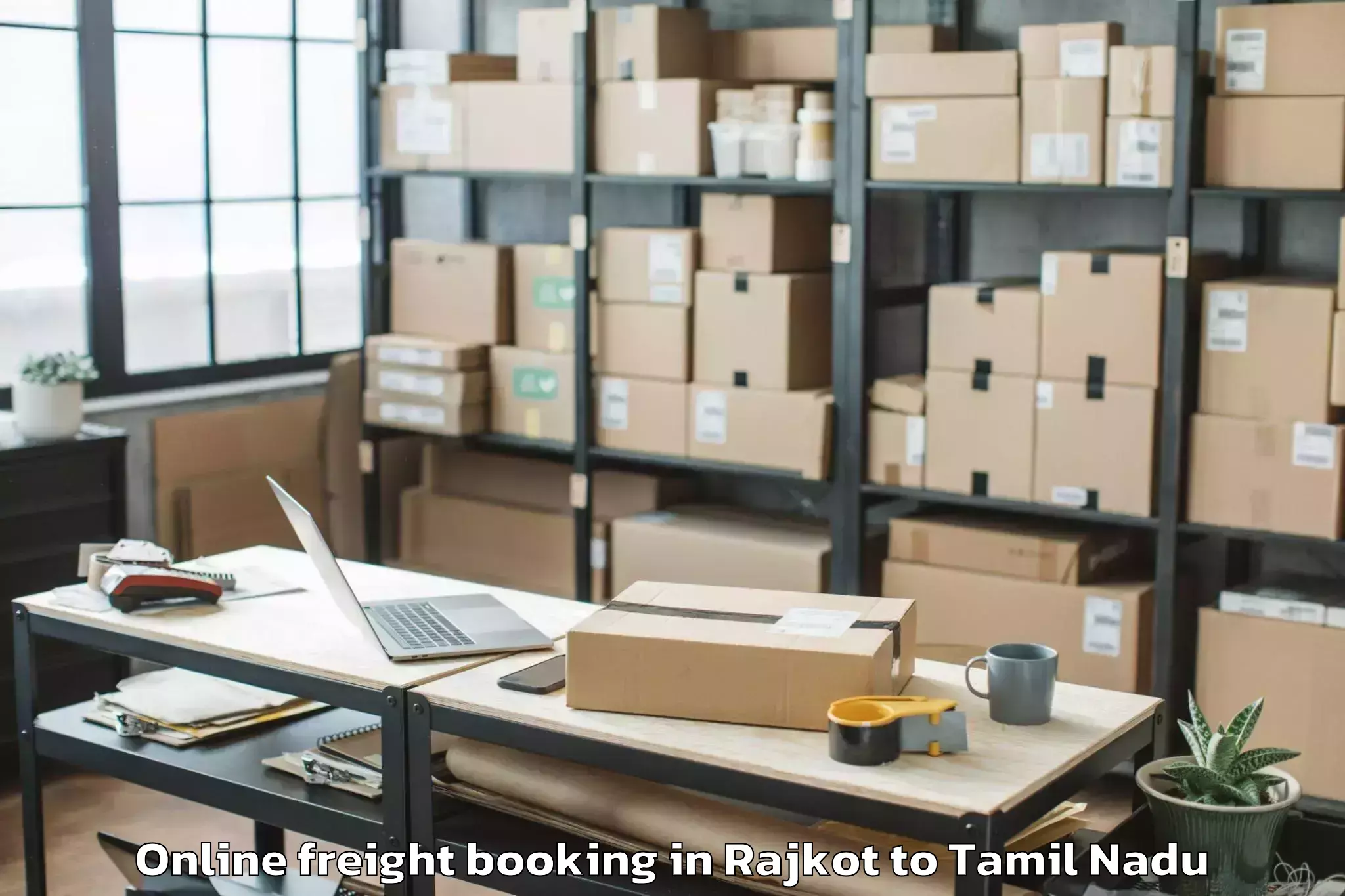 Professional Rajkot to Alangudi Online Freight Booking